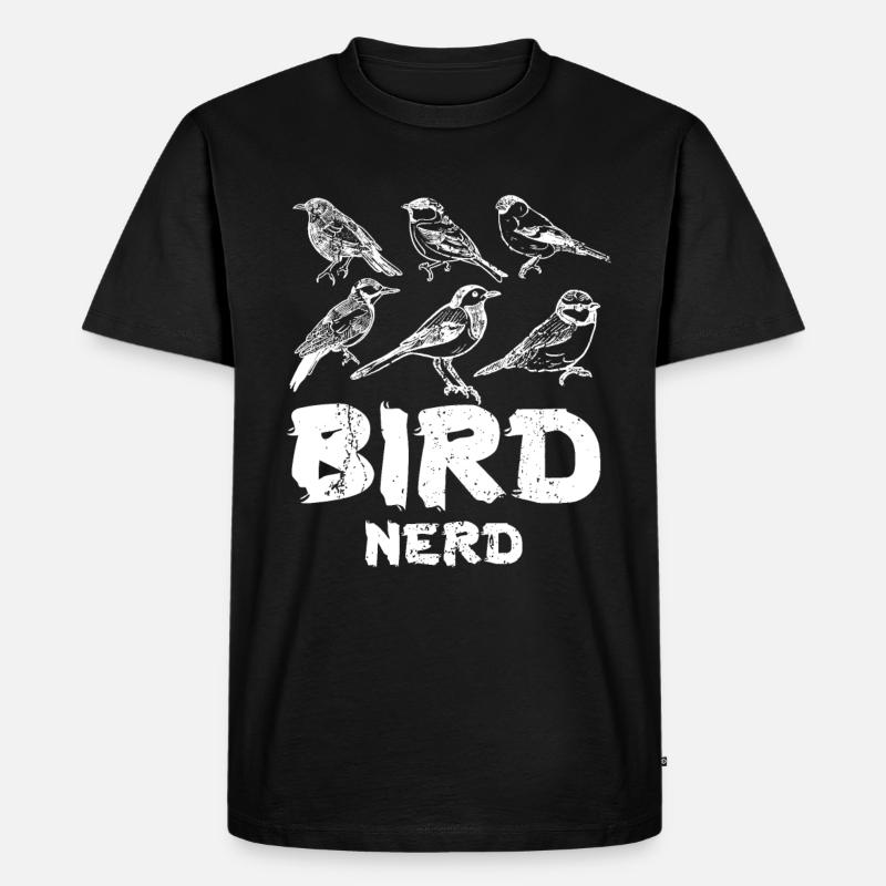 Observation des oiseaux Nerd - T-shirt Premium bio Homme - noir