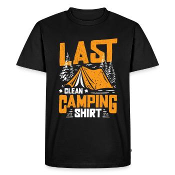 Drôle de câpre, dernier camping propre. - T-shirt Premium bio Homme - noir - Devant - Nico (187cm)