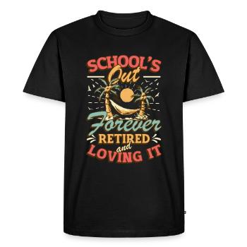Schools Out Forever, enseignant à la retraite. - T-shirt Premium bio Homme - noir - Devant - Nico (187cm)