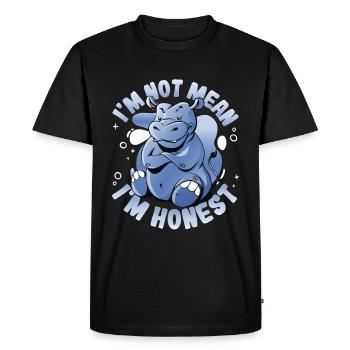 I'm Not Mean I'm Honest Straight Talker - Men's Premium Organic T-Shirt - black - Front - Nico (187cm)