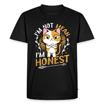 I'm Not Mean I'm Honest Straight Talker - Men's Premium Organic T-Shirt - black - Front - Nico (187cm)
