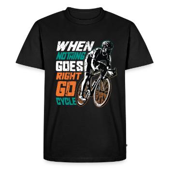 Quand rien ne va bien, allez faire du vélo, du vélo. - T-shirt Premium bio Homme - noir - Devant - Nico (187cm)