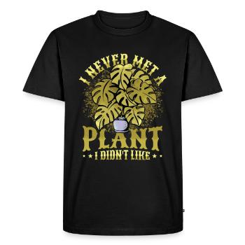 Je n’ai jamais rencontré une plante que je n’aimais pas, les amoureux des plantes - T-shirt Premium bio Homme - noir - Devant - Nico (187cm)