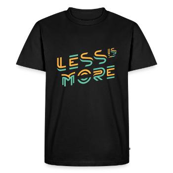 Less is more economical - Men's Premium Organic T-Shirt - black - Front - Nico (187cm)