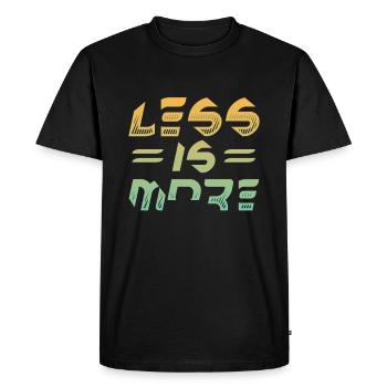 Less is more economical - Men's Premium Organic T-Shirt - black - Front - Nico (187cm)