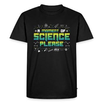 Un moment de science s’il vous plaît - T-shirt Premium bio Homme - noir - Devant - Nico (187cm)