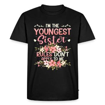 The rules for the youngest sister do not apply. - Men's Premium Organic T-Shirt - black - Front - Nico (187cm)