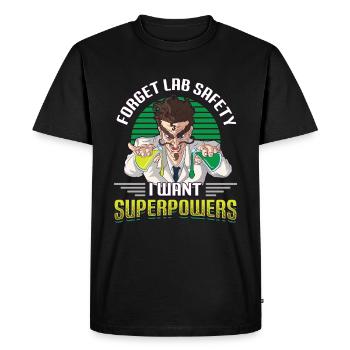 Oubliez votre sécurité, science chimie - T-shirt Premium bio Homme - noir - Devant - Nico (187cm)