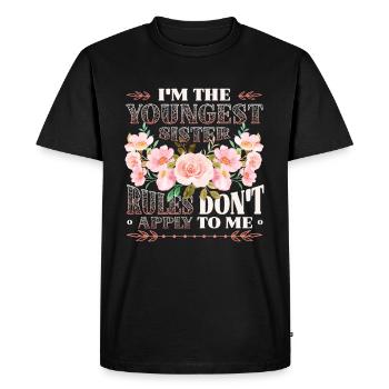 The rules for the youngest sister do not apply. - Men's Premium Organic T-Shirt - black - Front - Nico (187cm)