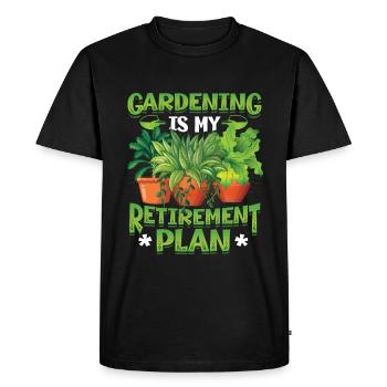 Le jardinage est mon plan de retraite jardinier - T-shirt Premium bio Homme - noir - Devant - Nico (187cm)