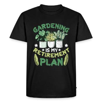 Le jardinage est mon plan de retraite jardinier - T-shirt Premium bio Homme - noir - Devant - Nico (187cm)