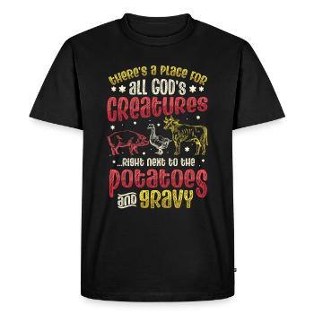 Créatures de Dieu - T-shirt Premium bio Homme - noir - Devant - Nico (187cm)