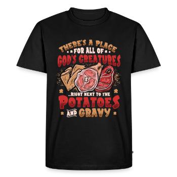 Meat eaters Grill meat lovers - Men's Premium Organic T-Shirt - black - Front - Nico (187cm)