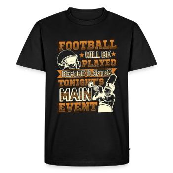 Main Event du spectacle de la mi-temps de football - T-shirt Premium bio Homme - noir - Devant - Nico (187cm)
