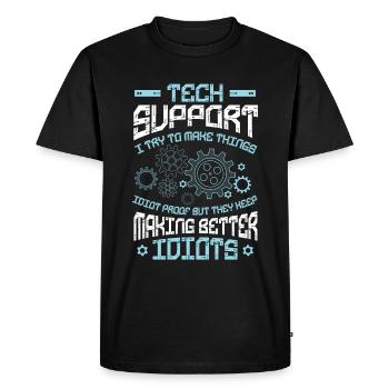 Essayez de rendre les choses infaillibles - T-shirt Premium bio Homme - noir - Devant - Nico (187cm)