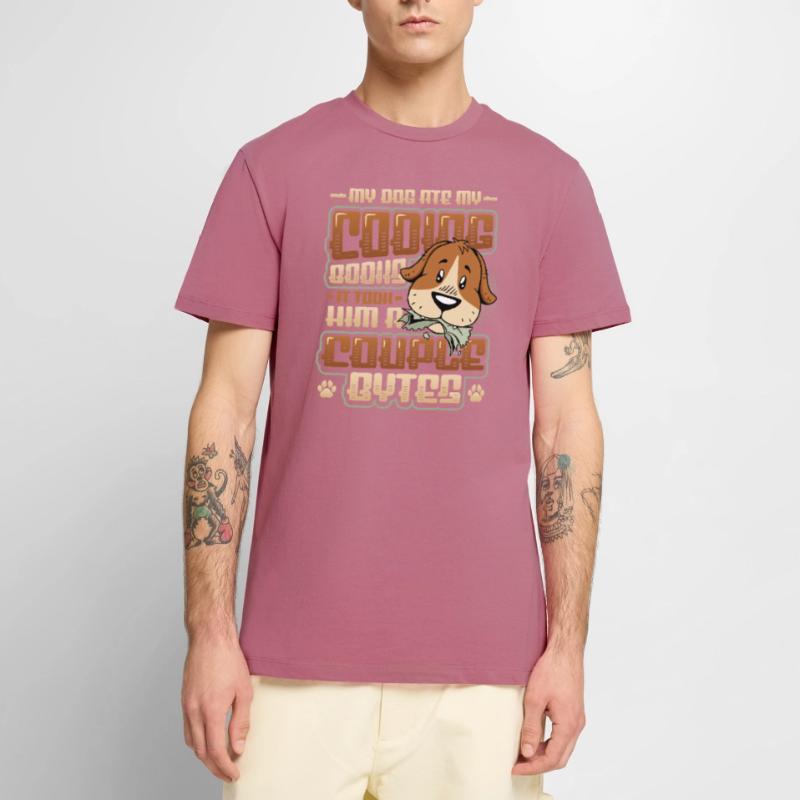 Hund Bytes Code Computer Witz Programmierung Männer Premium Bio T-Shirt