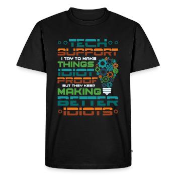Essayez de rendre les choses infaillibles - T-shirt Premium bio Homme - noir - Devant - Nico (187cm)
