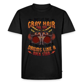 Gray hair deceives an old man. - Men's Premium Organic T-Shirt - black - Front - Nico (187cm)