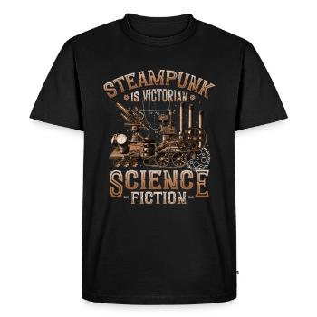 Steampunk est une science-fiction victorienne - T-shirt Premium bio Homme - noir - Devant - Nico (187cm)