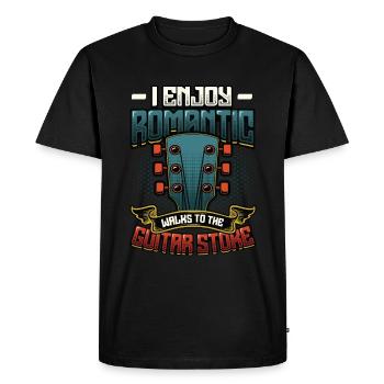 J’aime les promenades romantiques - T-shirt Premium bio Homme - noir - Devant - Nico (187cm)