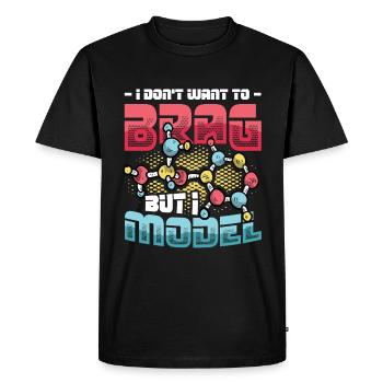 Physical Modeling Funny Physics Lovers - Men's Premium Organic T-Shirt - black - Front - Nico (187cm)