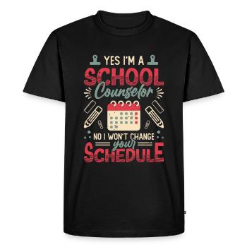 Oui, je suis conseiller scolaire Non. - T-shirt Premium bio Homme - noir - Devant - Nico (187cm)