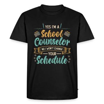 Oui, je suis conseillère scolaire. - T-shirt Premium bio Homme - noir - Devant - Nico (187cm)