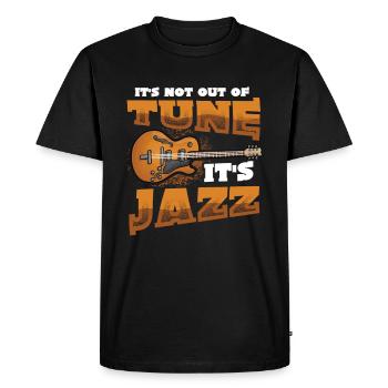 Ce n’est pas contrarié, c’est du jazz - groupe de jazz - T-shirt Premium bio Homme - noir - Devant - Nico (187cm)