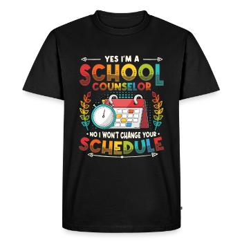 Oui, je suis conseiller scolaire. - T-shirt Premium bio Homme - noir - Devant - Nico (187cm)