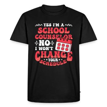 Oui, je suis conseiller scolaire. - T-shirt Premium bio Homme - noir - Devant - Nico (187cm)