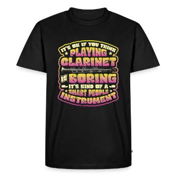 Clarinettiste - T-shirt Premium bio Homme - noir - Devant - Nico (187cm)
