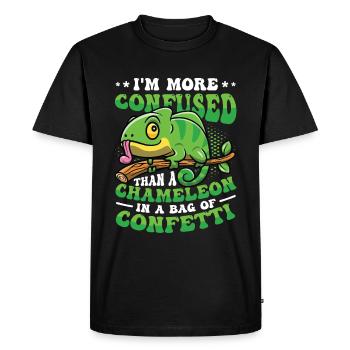 More confused than a chameleon. - Men's Premium Organic T-Shirt - black - Front - Nico (187cm)
