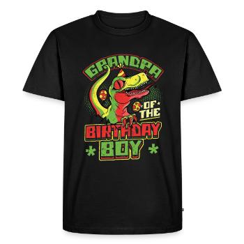 Grand-père du garçon d’anniversaire - T-shirt Premium bio Homme - noir - Devant - Nico (187cm)