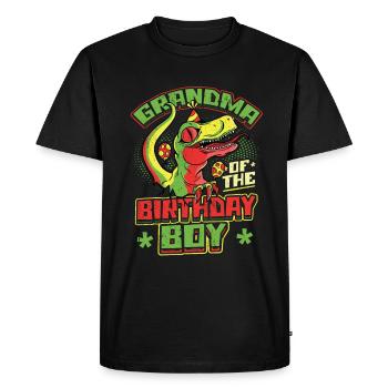Grand-mère du garçon d’anniversaire - T-shirt Premium bio Homme - noir - Devant - Nico (187cm)