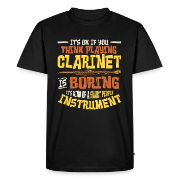 Clarinettiste - T-shirt Premium bio Homme - noir - Devant - Nico (187cm)