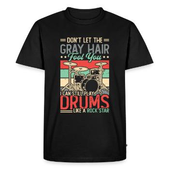 Gray hair deceives an old man. - Men's Premium Organic T-Shirt - black - Front - Nico (187cm)