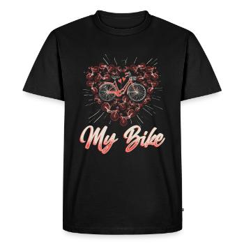 J’aime mon vélo, les amateurs de vélo - T-shirt Premium bio Homme - noir - Devant - Nico (187cm)