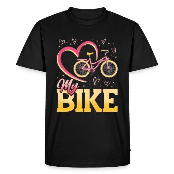 J’adore mon vélo, amateur de vélo - T-shirt Premium bio Homme - noir - Devant - Nico (187cm)