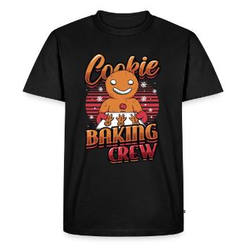 Équipe de cuisson des biscuits, Noël, pain d’épices. - T-shirt Premium bio Homme - noir - Devant - Nico (187cm)
