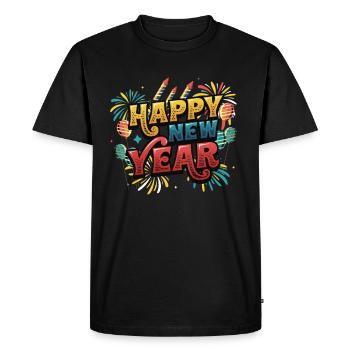 Happy New Year 2022, New Year's Eve. - Men's Premium Organic T-Shirt - black - Front - Nico (187cm)