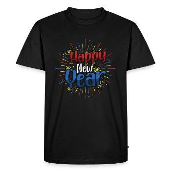 Happy New Year 2022, New Year's Eve. - Men's Premium Organic T-Shirt - black - Front - Nico (187cm)