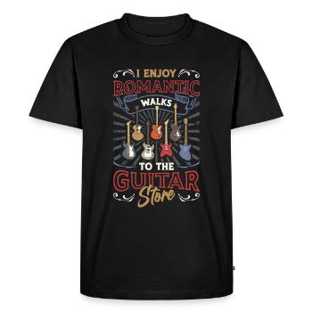 J’aime les promenades romantiques. - T-shirt Premium bio Homme - noir - Devant - Nico (187cm)