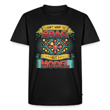 Physical Modeling, Funny Physics Lovers - Men's Premium Organic T-Shirt - black - Front - Nico (187cm)