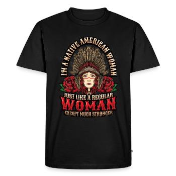 Amérindien. - T-shirt Premium bio Homme - noir - Devant - Nico (187cm)