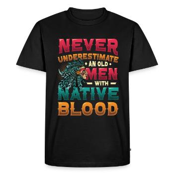 Des vieillards avec du sang indigène, des Indiens. - T-shirt Premium bio Homme - noir - Devant - Nico (187cm)