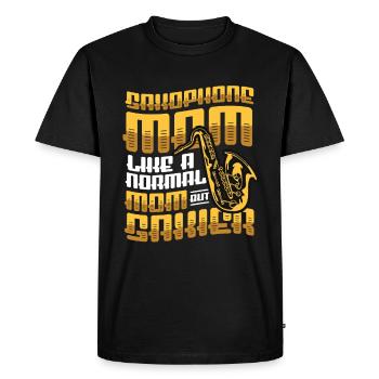 Saxophone Mom,Like A Normal Mom, But Saxier Band. - Männer Premium Bio T-Shirt - Schwarz - Vorne - Nico (187cm)