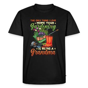 Amoureux du jardin, femmes, jardinage, grand-mère. - T-shirt Premium bio Homme - noir - Devant - Nico (187cm)