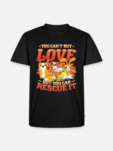Love cannot be bought. - Men's Premium Organic T-Shirt - black