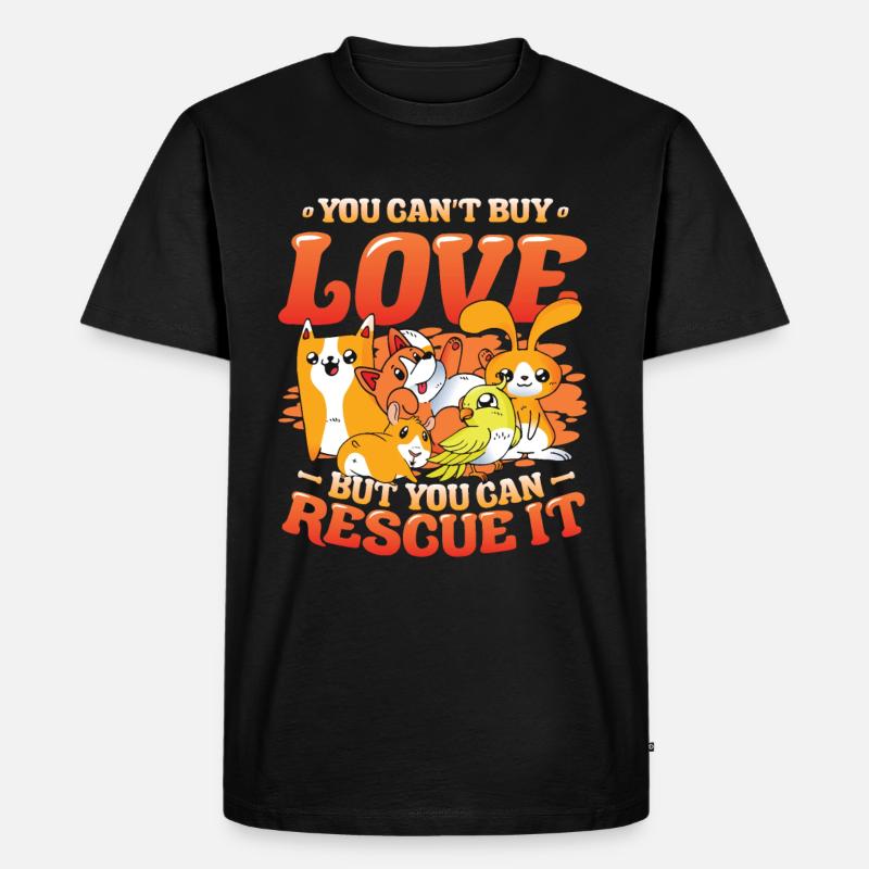 Love cannot be bought. - Men's Premium Organic T-Shirt - black