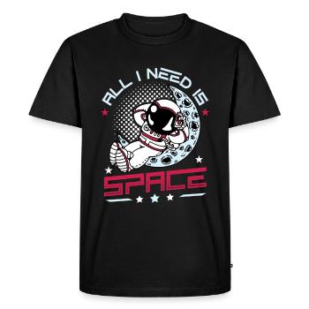 I just need space, astronaut. - Men's Premium Organic T-Shirt - black - Front - Nico (187cm)